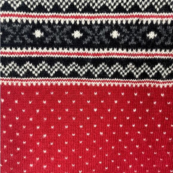 Vintage Eddie Bauer 100% Wool Fair Isle Heart Sweater Vest Women's Size XXL - Picture 3 of 9